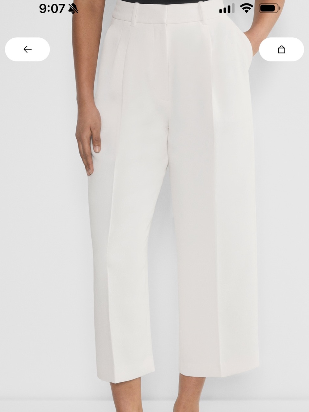 Aritzia White Tailored Trousers